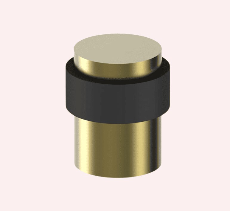 Floor-Mounted Brass Door Stoppers Heavy Duty, Rubber-Tipped Baseboard Protectors for Commercial Residential Use, High-Impact Corrosion-Resistant Door Bumpers